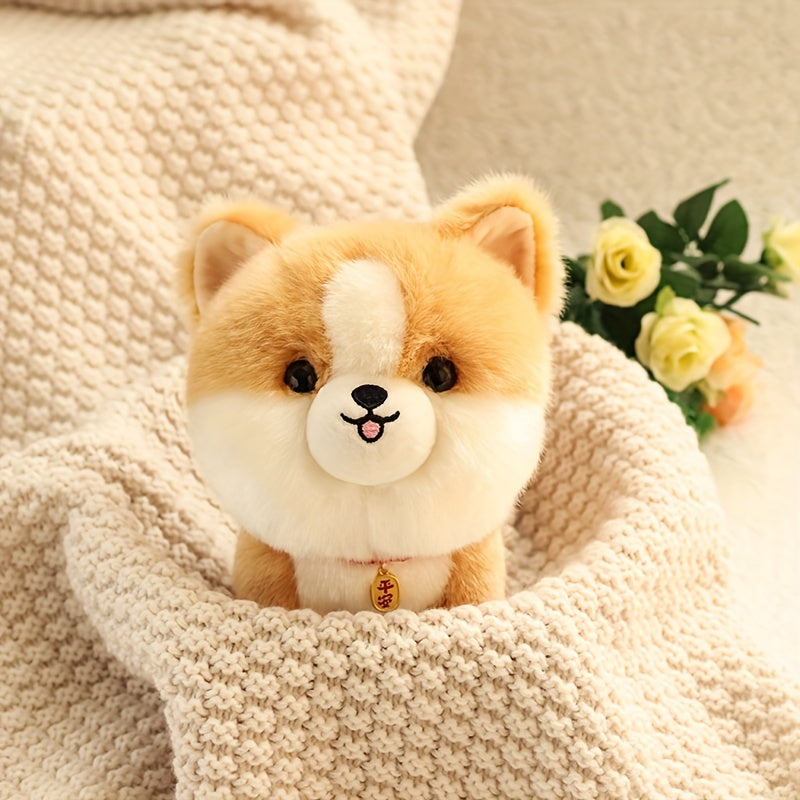 Niedlicher Flauschi Corgi Plüschhund