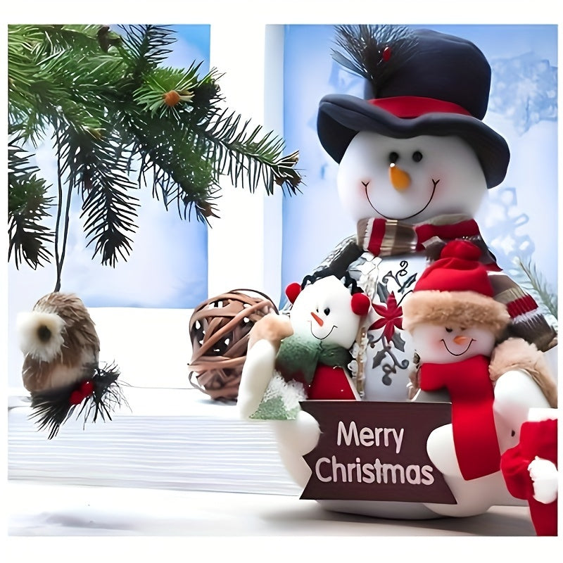 Schneemann Plüschpuppe – Fröhliche Weihnachtsdekoration