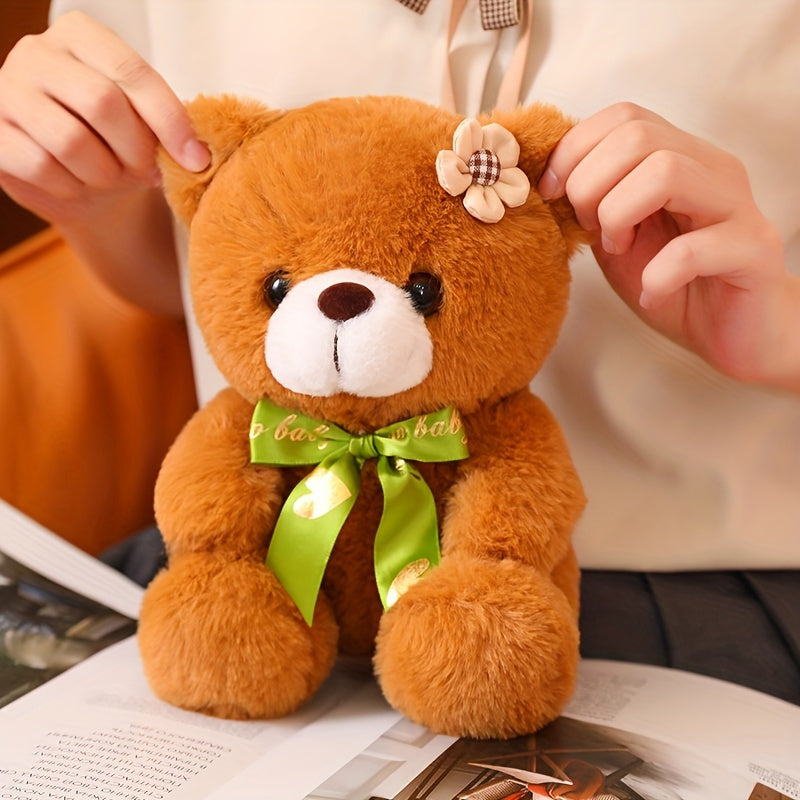 Plüsch-Teddybär mit Blume