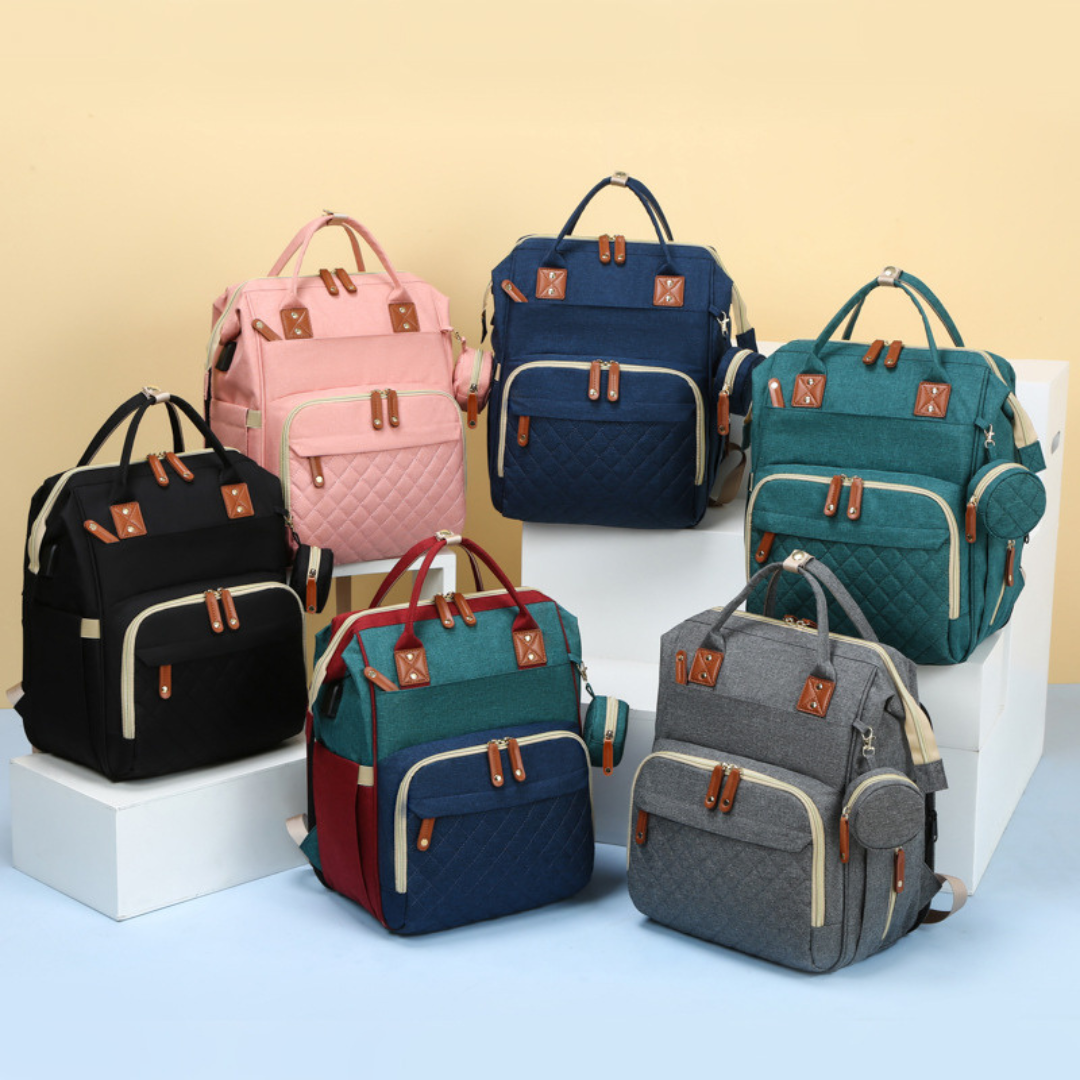 Multifunktionaler baby-wickelrucksack mit schlafplatz