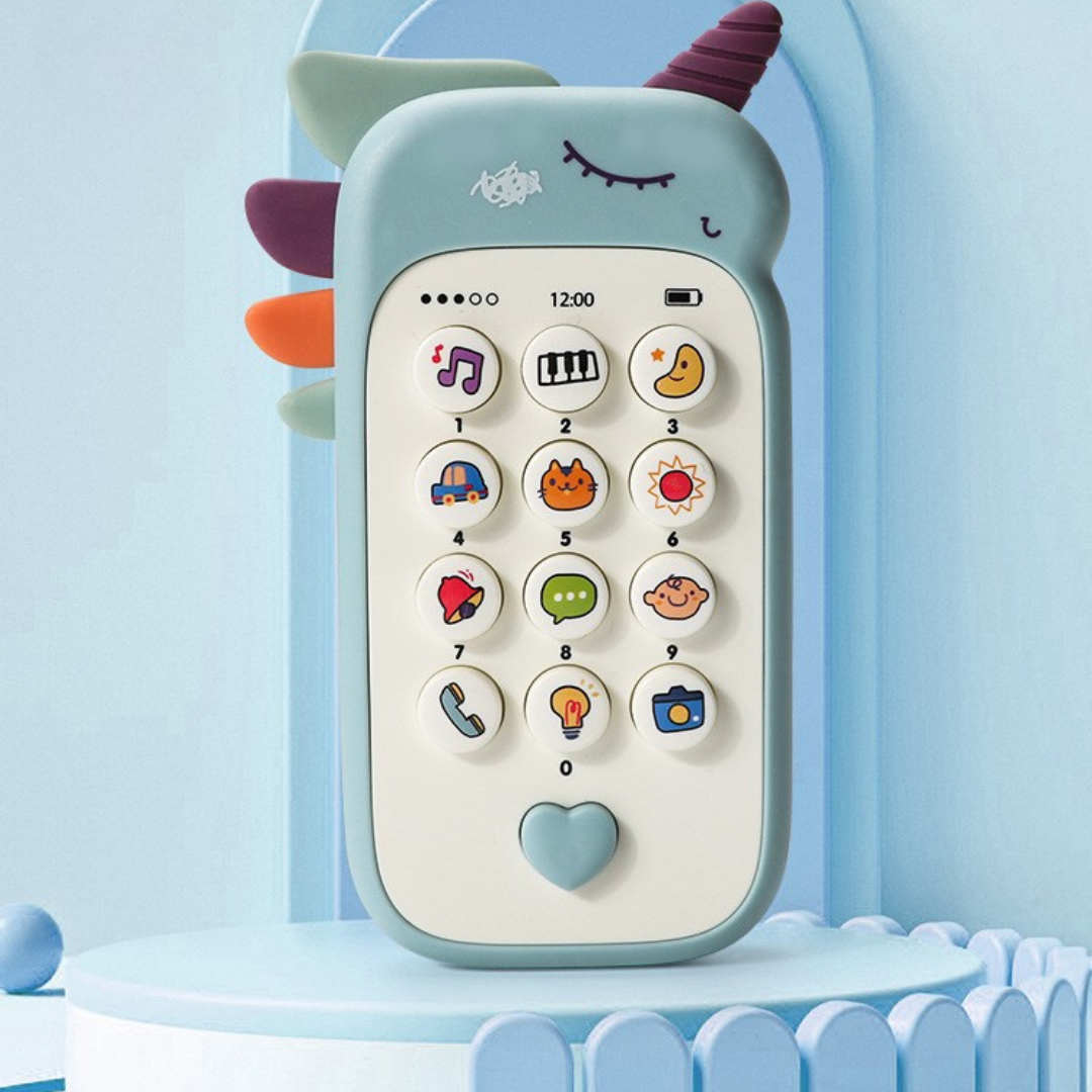 Sensorisches klang telefon für kinder im niedlichen design