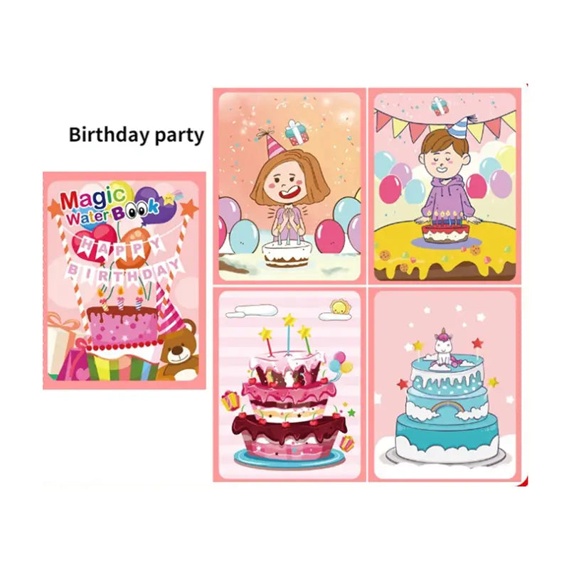 Kinder Magisches Wasser-Malbuch Selbermacher DIY