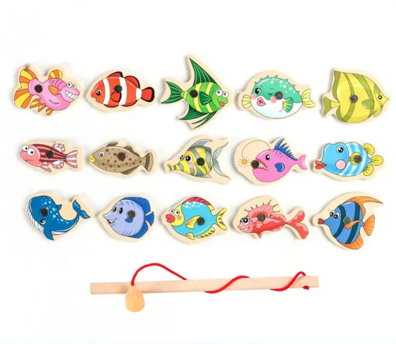 Montessori holz magnetische angel-spielzeuge