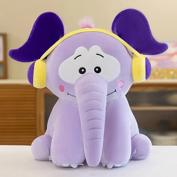 Hippy elefant plüsch mit kopfhörern