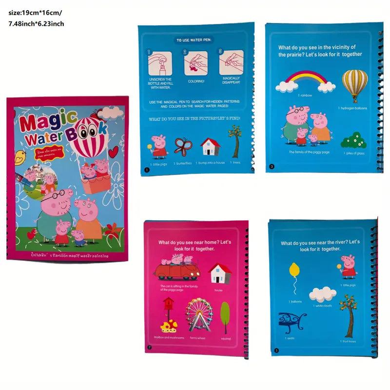 Kinder Zauber-Wasser-Malbuch
