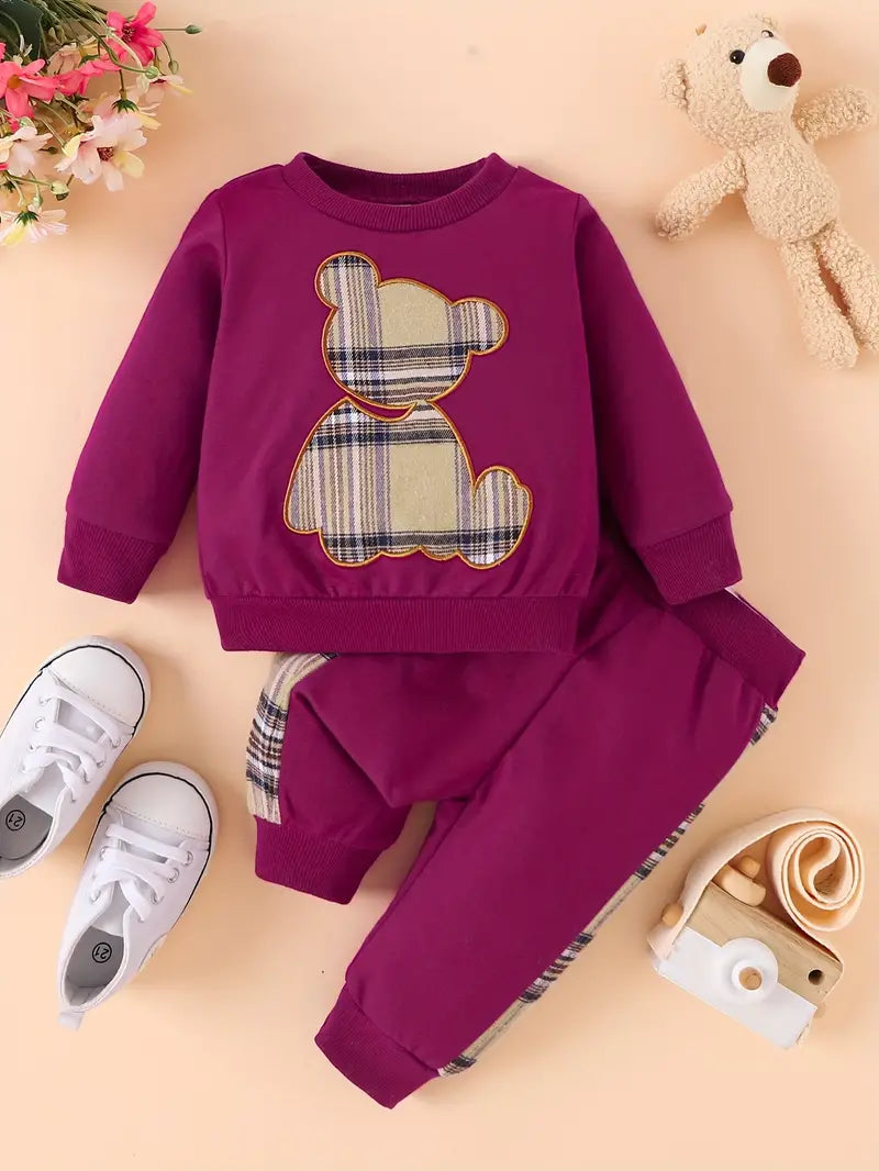 Kleinkind Baby Jungen Outfit, Langarm Sweatshirt und Hose