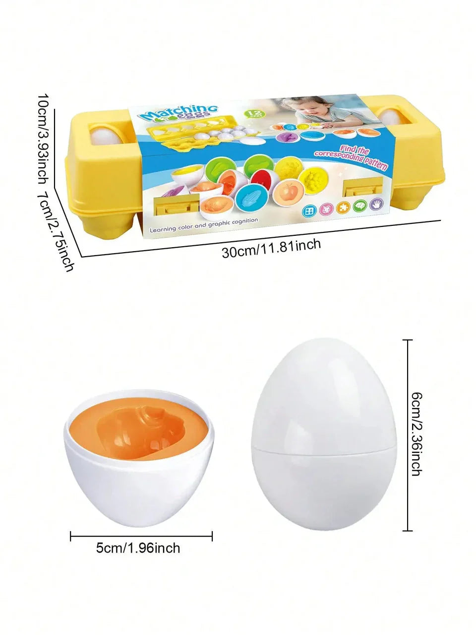 Montessori formen und farben eier