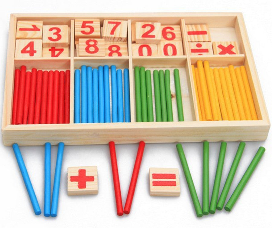 Montessori mathe sticks zum rechnen lernen