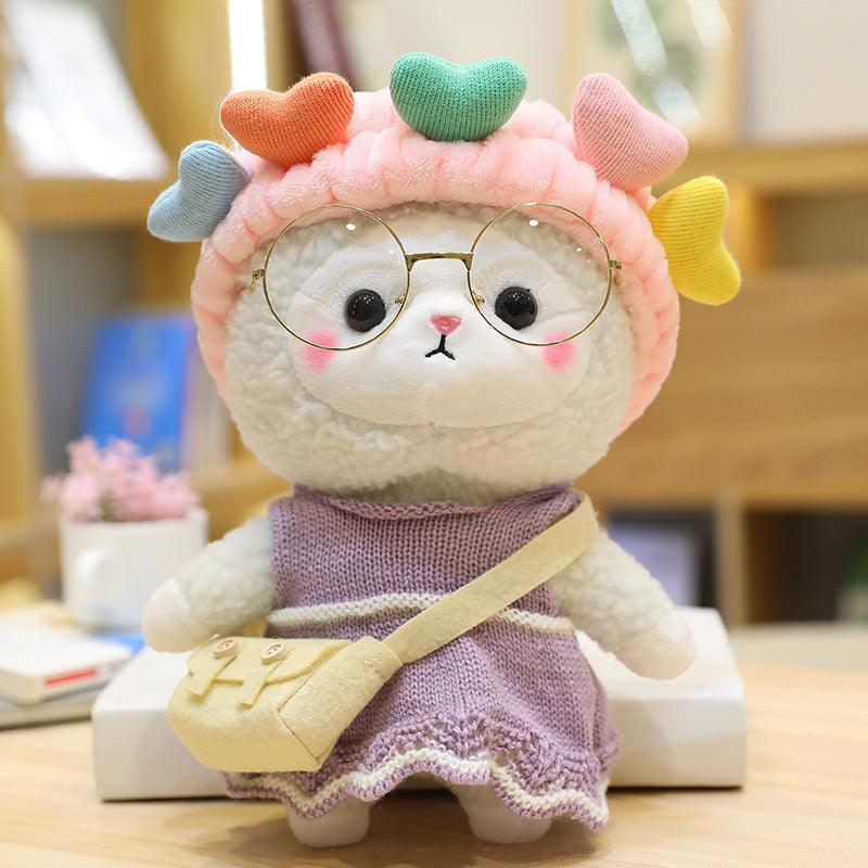 Cho Kawaii Baby Sheep In Various Cute Outfits Plush Toy C 30cm Stuffed Animals - Plushie Depot