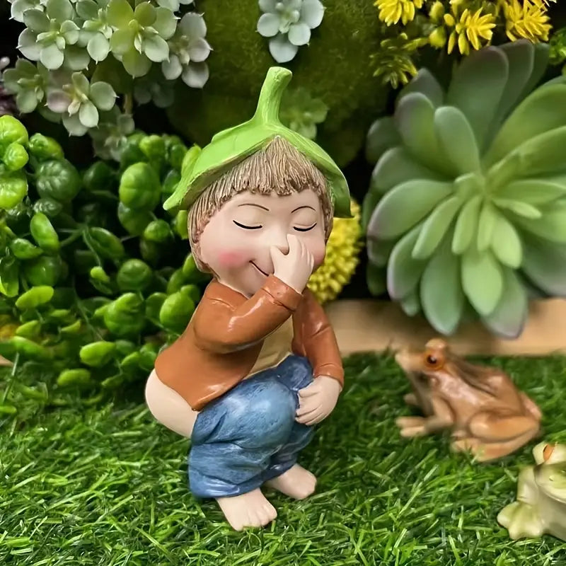 Frecher Lustiger Gartenzwerg - Witzige Gartenfiguren