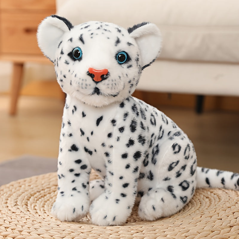 Schnee-Leoparden Plüschpuppe