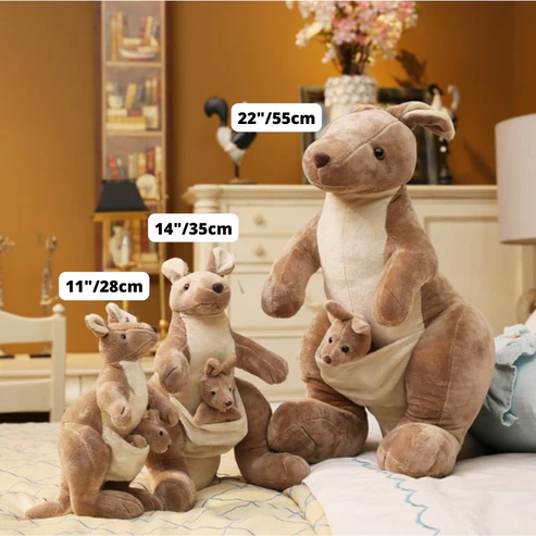 Känguru plüschtier mit baby weiche umarmungen