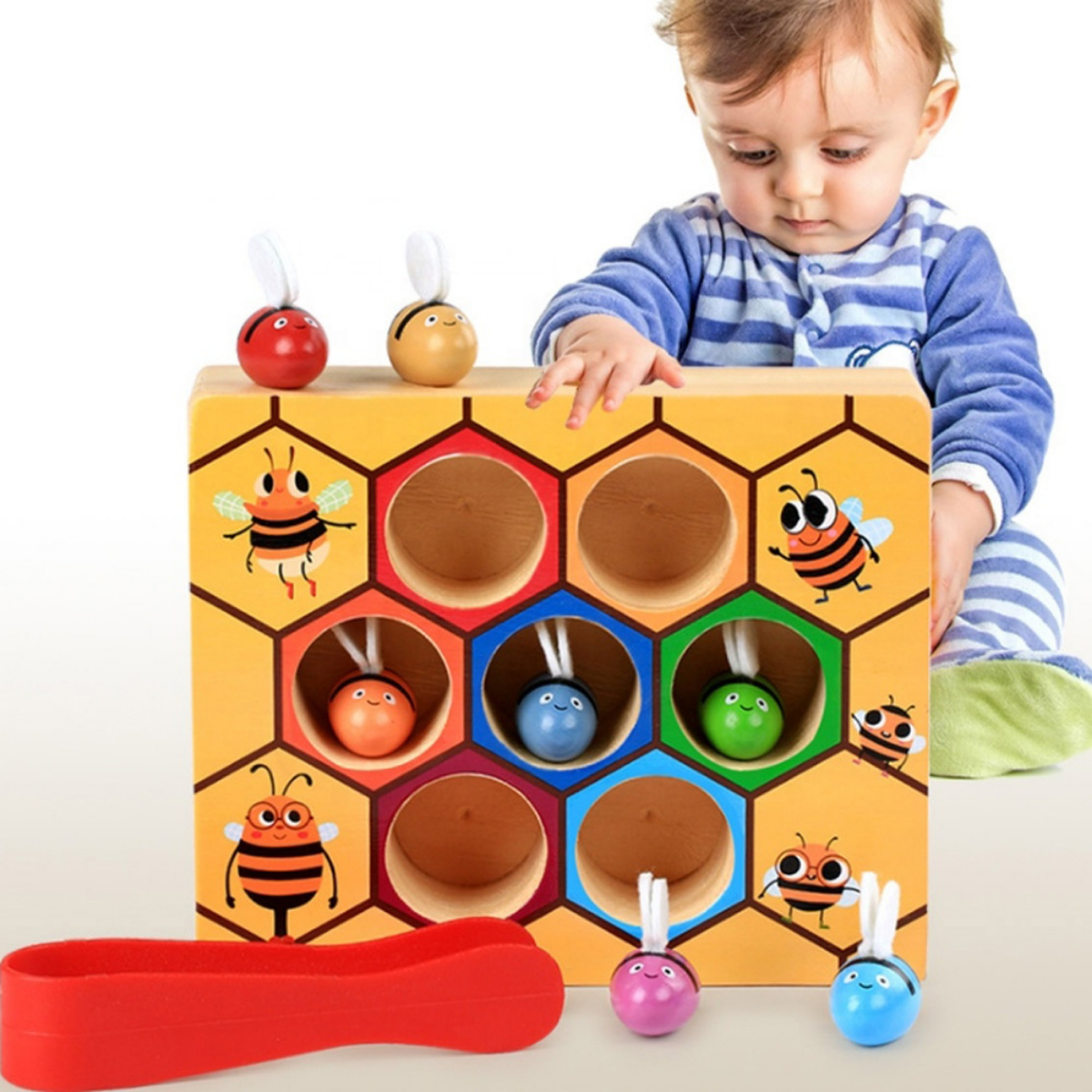 Woods | feinmotorik - bienen-sortierpuzzle
