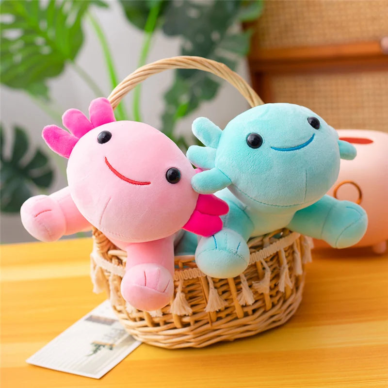 Lächelnder Axolotl – Plüschfreund
