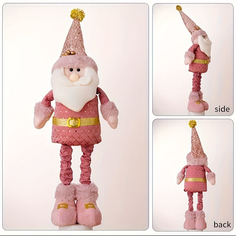 Pink Teleskop-Weihnachtsschneemann-Set