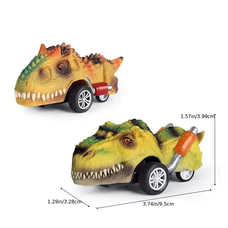 6er-Pack - Jurassic Dinosaurier Rückziehautos, Dinosaurier-Spielzeug