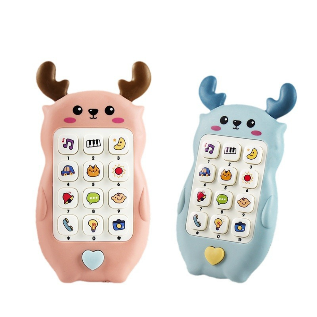Sensorisches klang telefon für kinder im niedlichen design