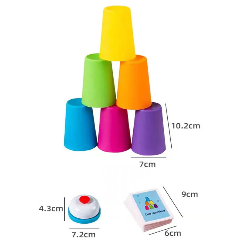 Montessori becherstappel spiel