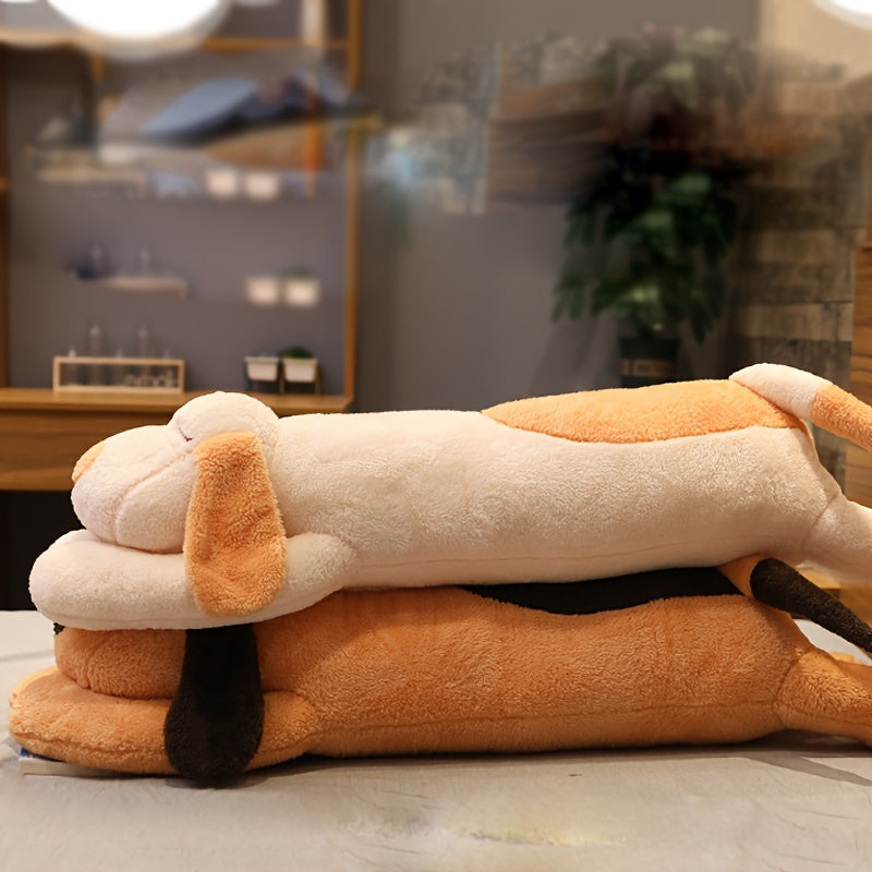 Schlafender kuschelhund plüsch spielzeug