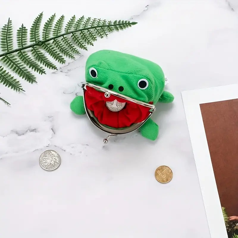 Plüsch-Froschmünztasche