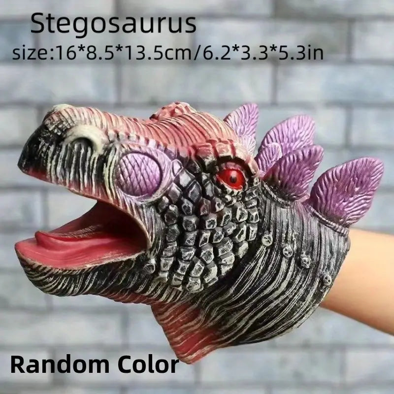 Jurassic Dino Handpuppenhandschuhe - Weiche T-Rex & Triceratops