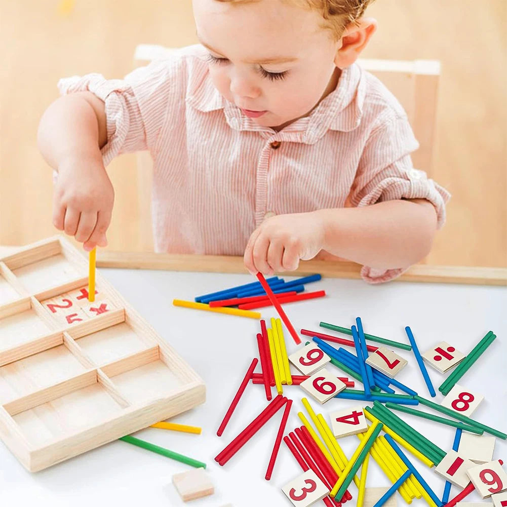 Montessori mathe sticks zum rechnen lernen