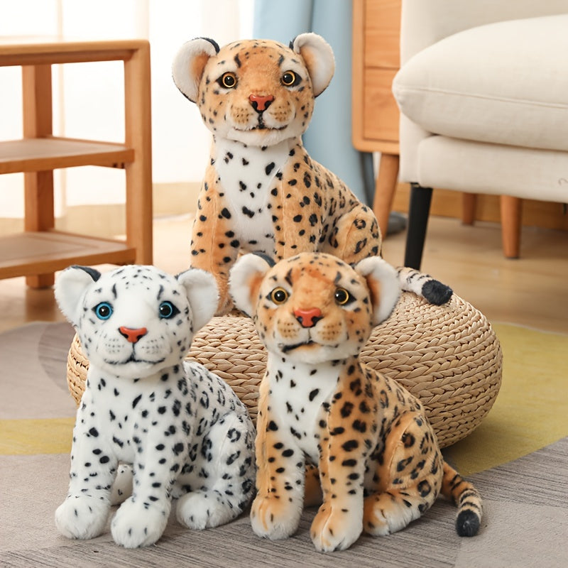Schnee-Leoparden Plüschpuppe