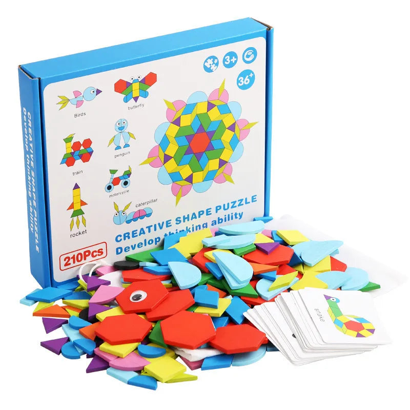Woods | entwickeln sie Ihre kreativität - geometrisches formenpuzzle