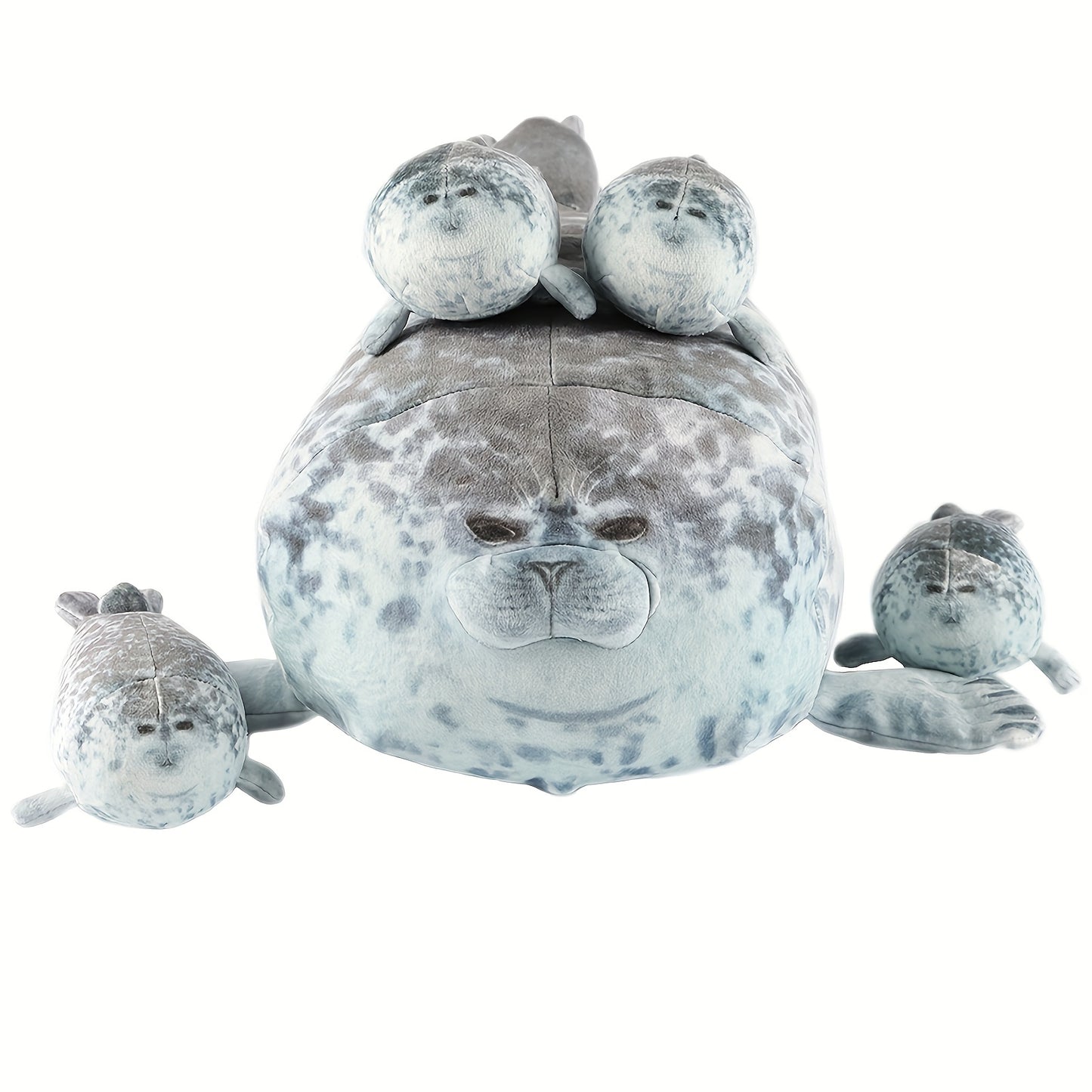 Kuscheliger Blob-Robbenkissen mit 4 Baby-Robben