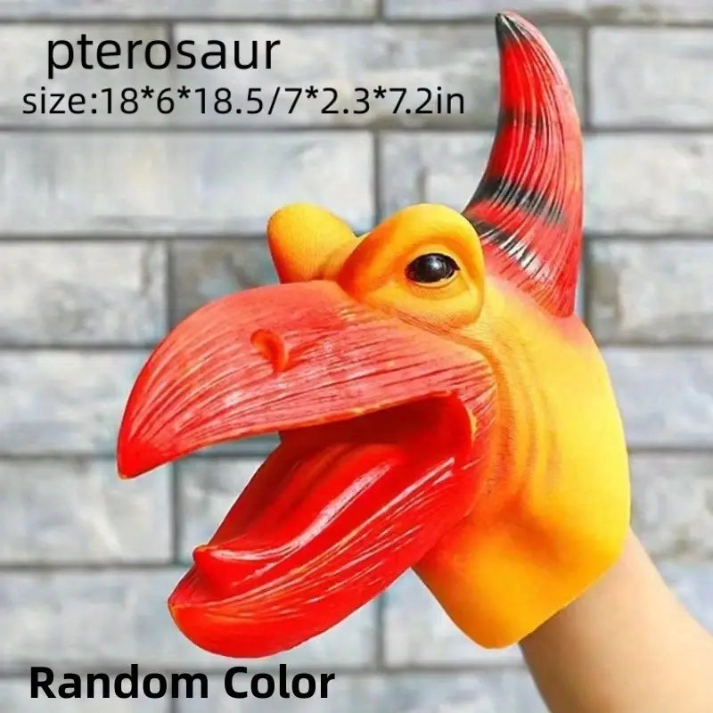 Jurassic Dino Handpuppenhandschuhe - Weiche T-Rex & Triceratops