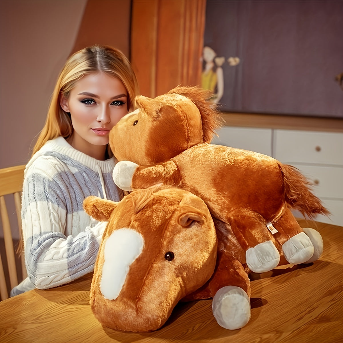 Plüsch Pferd Spielzeug Liegeposition