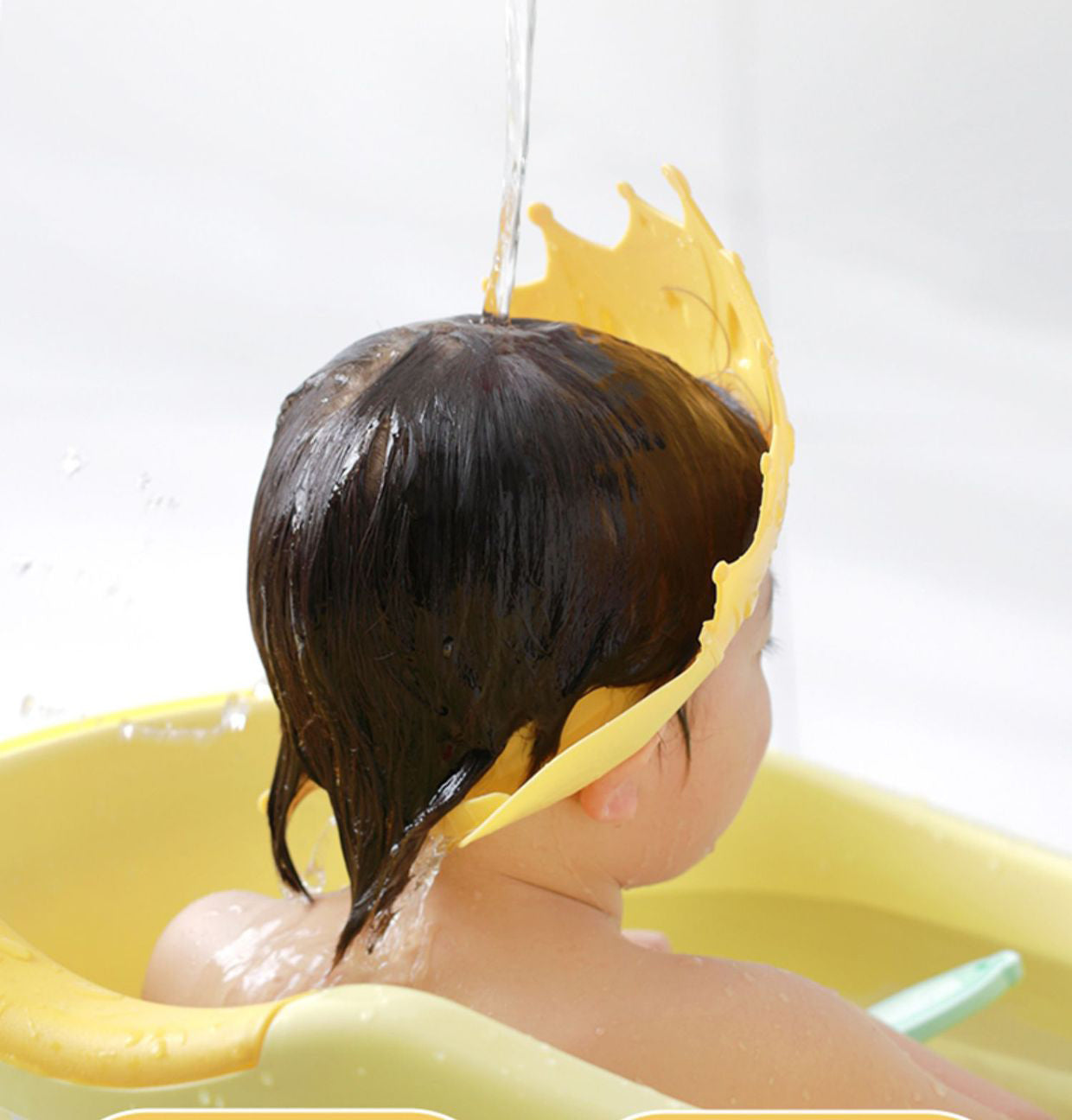 Shampoo crown cap - keine tränen mehr in der badewanne - badekappe