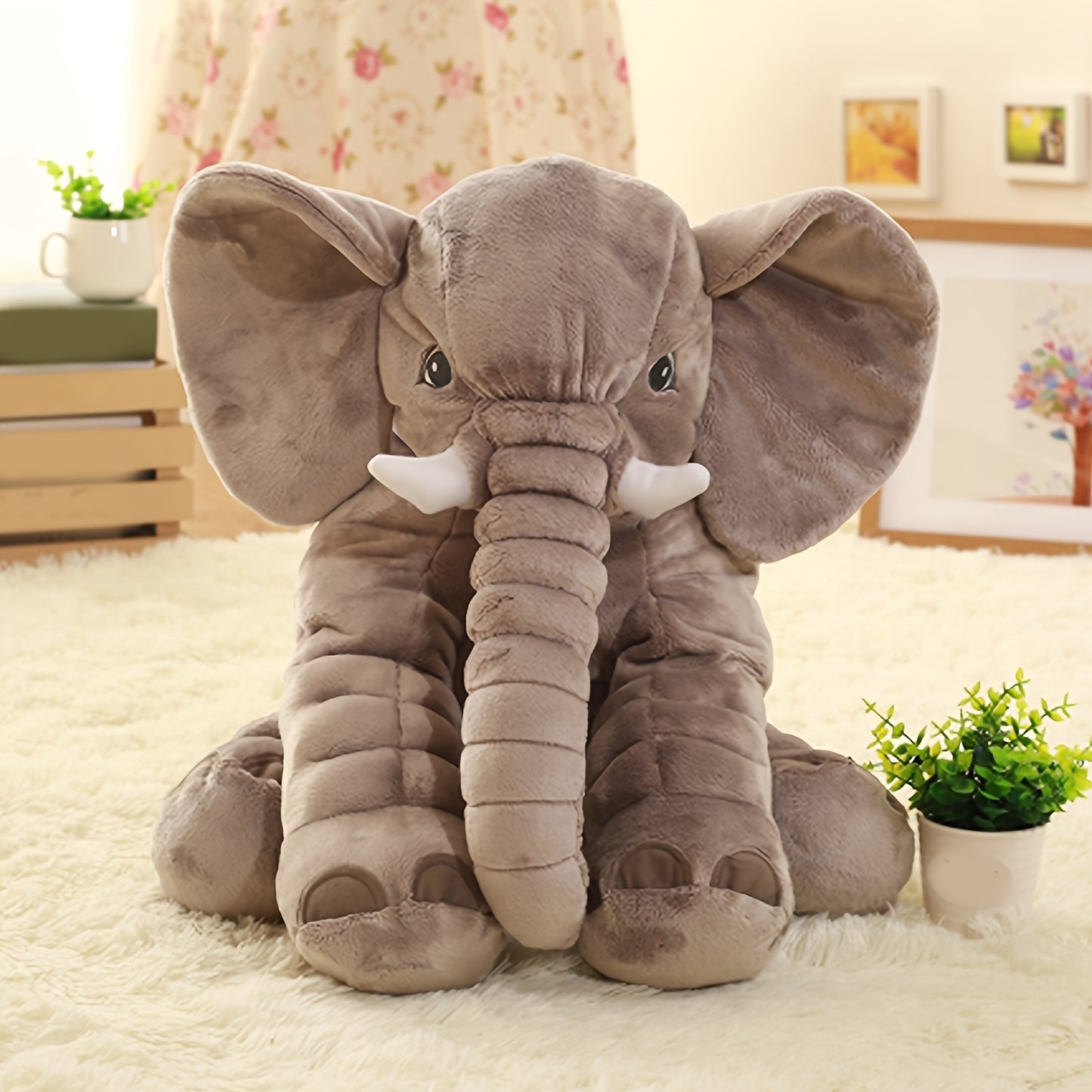 Grauer Elefant - Weiches Plüschtier