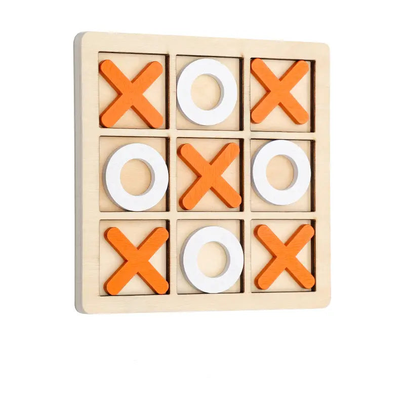 Hochwertiges Holz-Tic-Tac-Toe-Brettspiel
