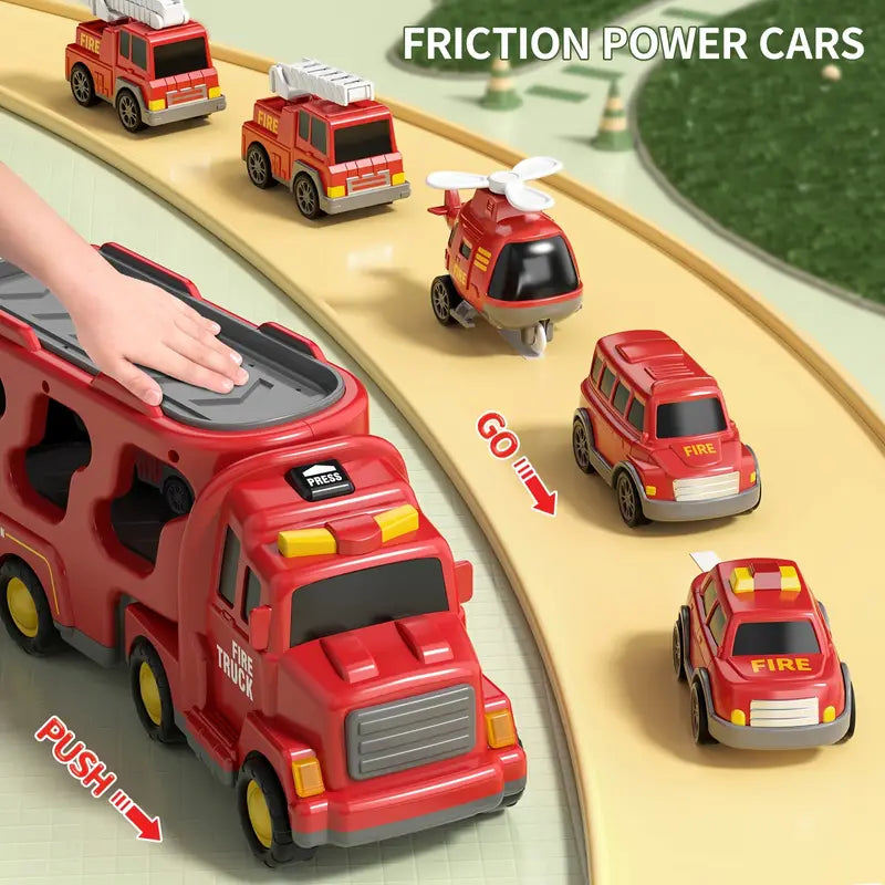 7-teiliges Spielzeugauto-Set mit Friktion