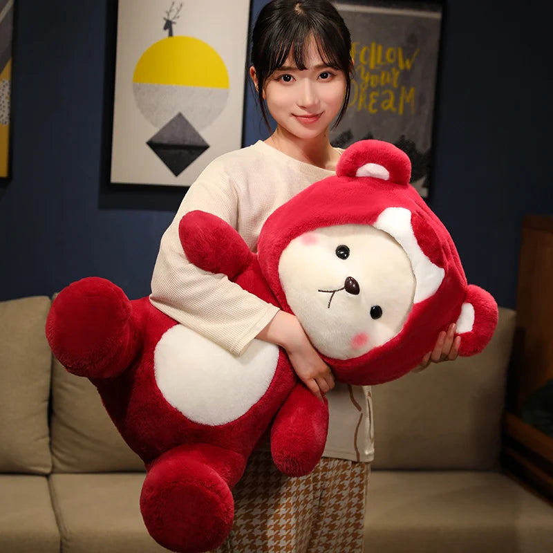 Berry Bear - Rosenroter Kawaii Bären Plüsch