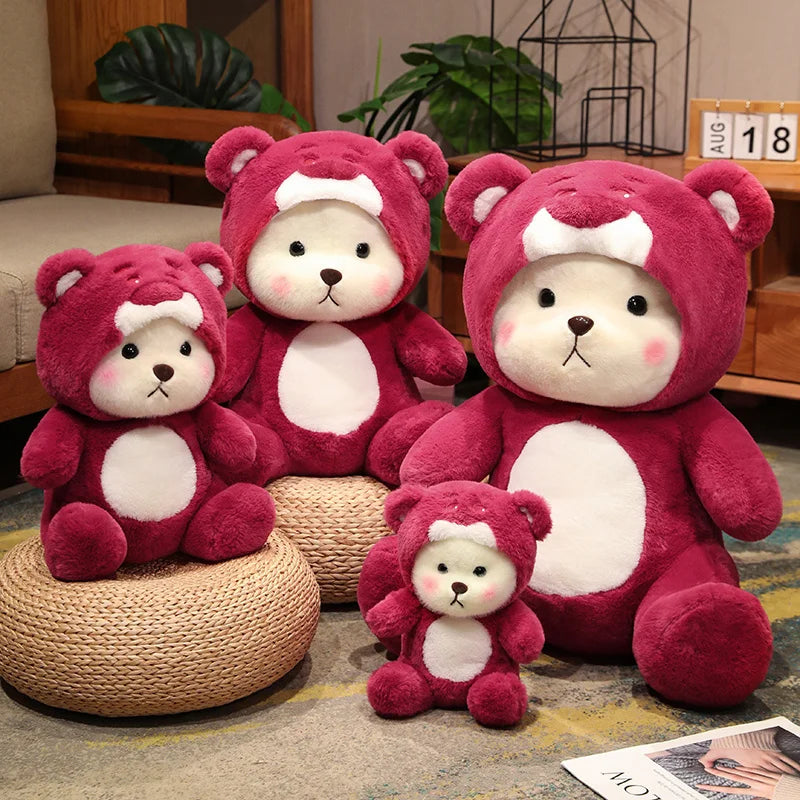 Berry Bear - Rosenroter Kawaii Bären Plüsch