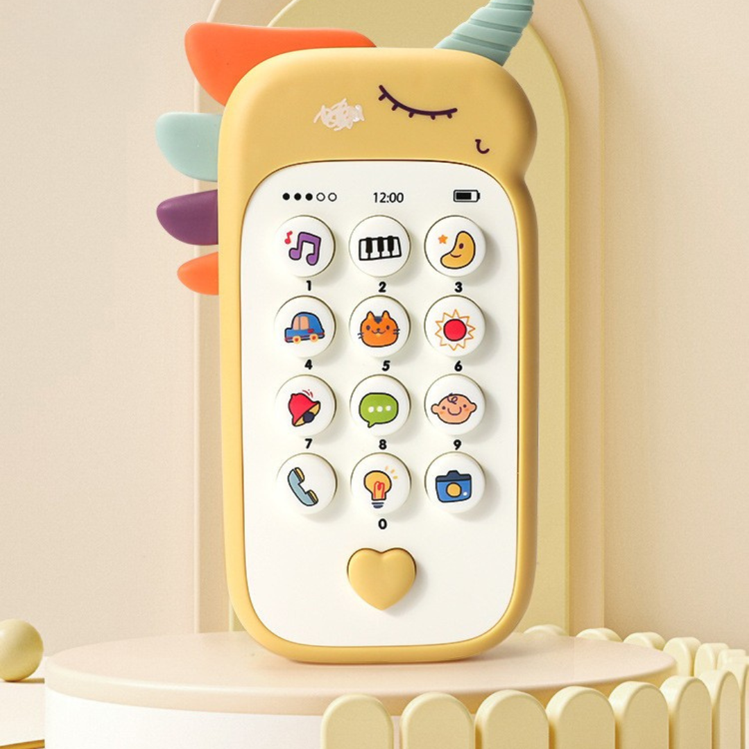 Sensorisches klang telefon für kinder im niedlichen design