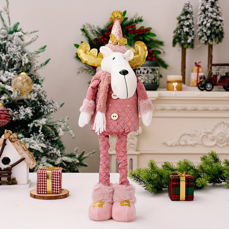 Pink Teleskop-Weihnachtsschneemann-Set