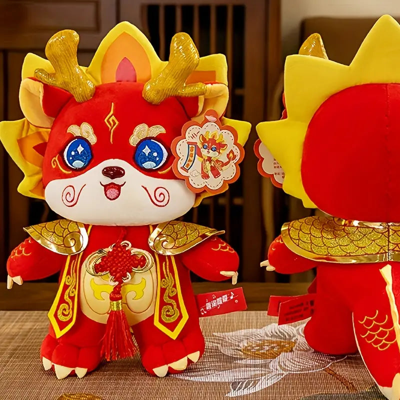 Drachenmascot-Puppe des Jahres 2024 - Chinesisches Tierkreiszeichen Plüschtier