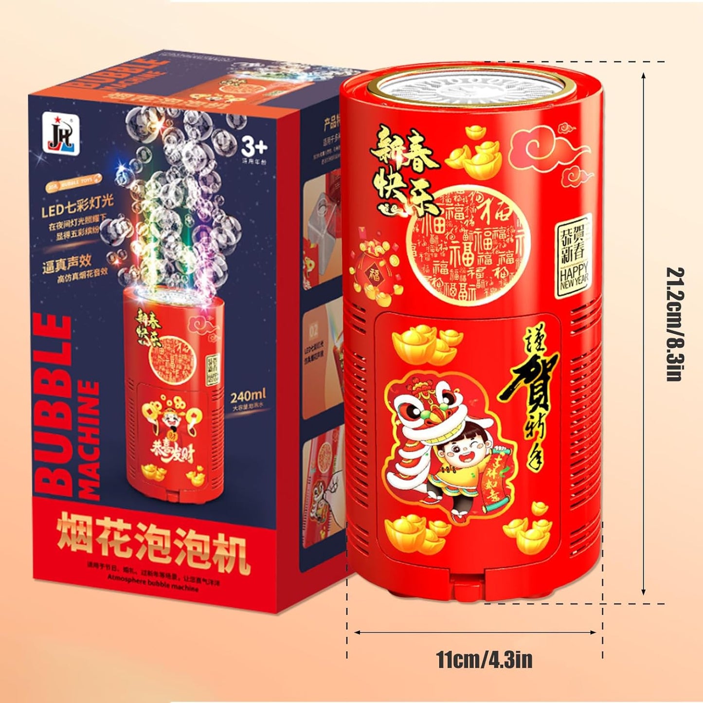 Regenbogen seifenblasen vulkan