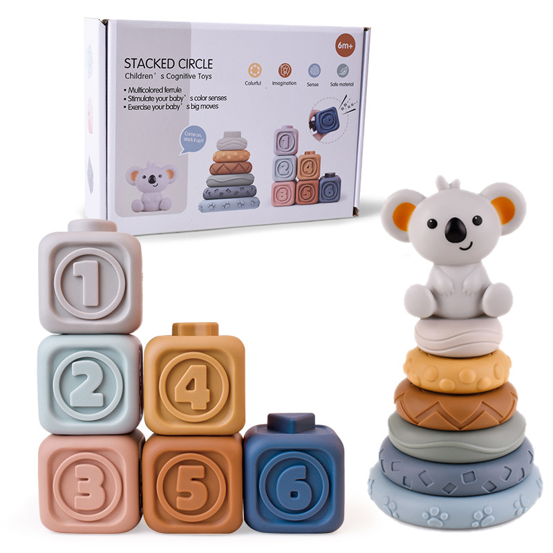 Koala cubes - zahnfreundlicher turm - zahnungsspielzeug