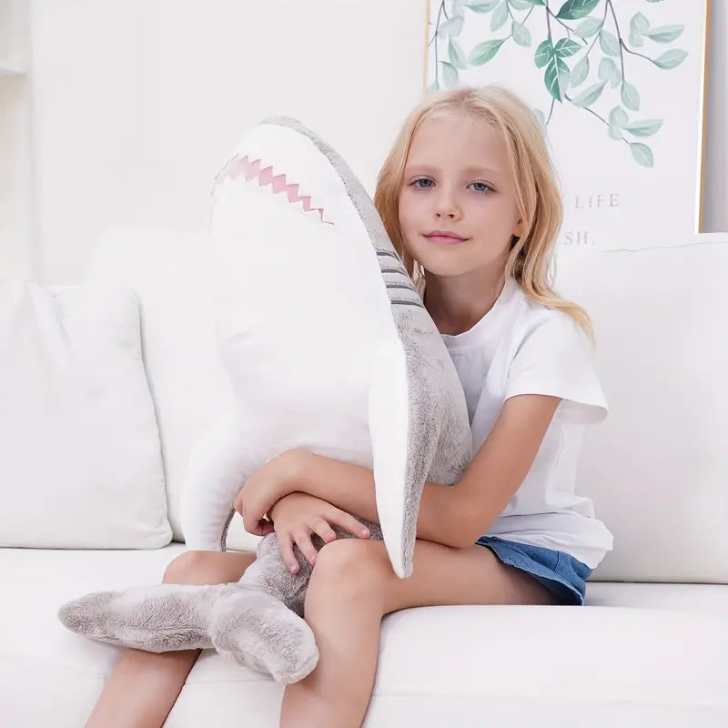 Niedlicher großer Haifisch Plüsch - Weiches Kuschelkissen