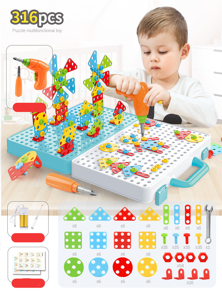 Puzzle Toolbox - schrauben & gestalten - dino-bauspielzeug