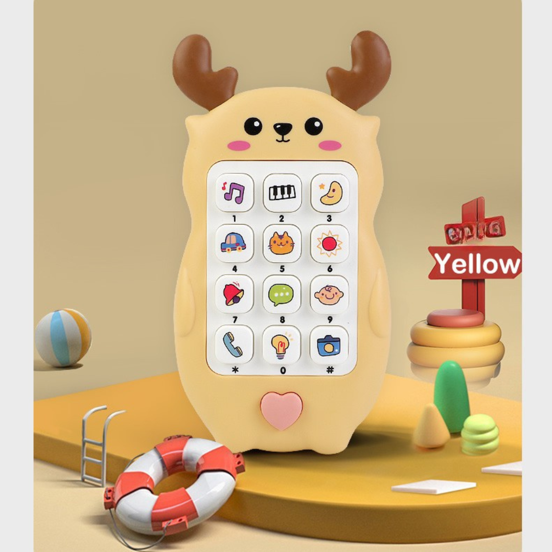 Sensorisches klang telefon für kinder im niedlichen design