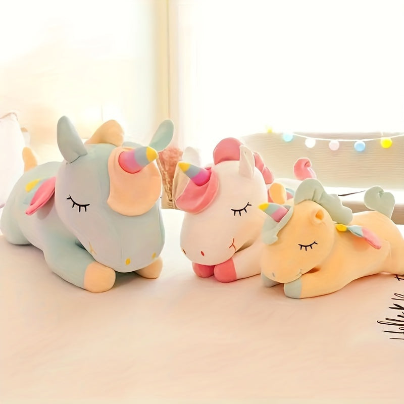 Kuschelweiches Regenbogen-Einhorn Plüsch