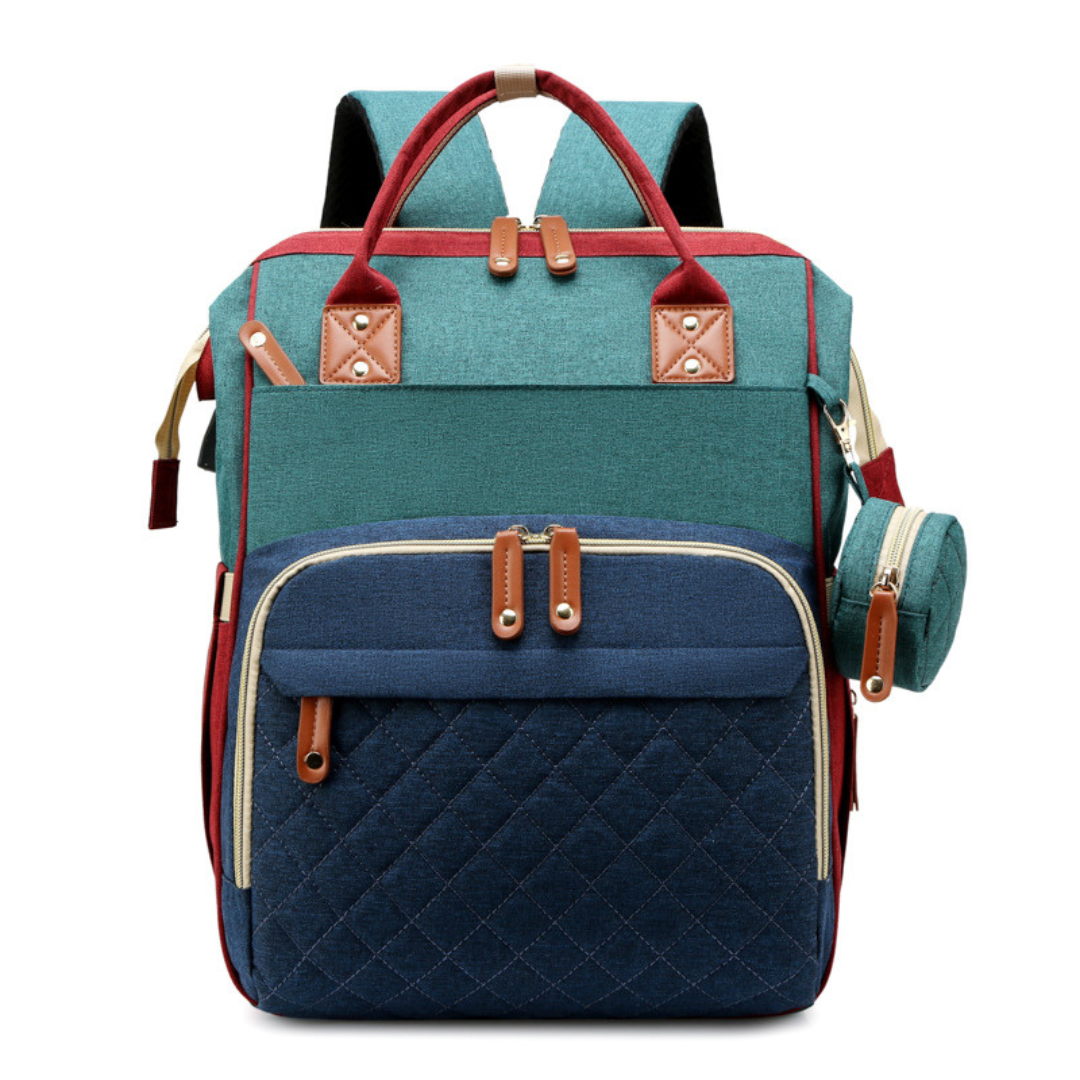 Multifunktionaler baby-wickelrucksack mit schlafplatz