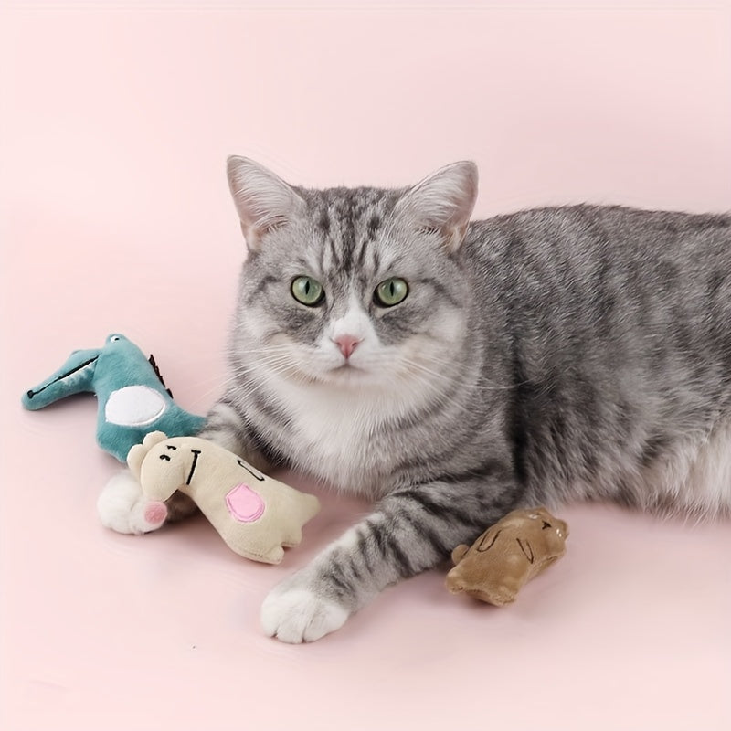 Interaktives Krokodil-Plüschspielzeug für Katzen