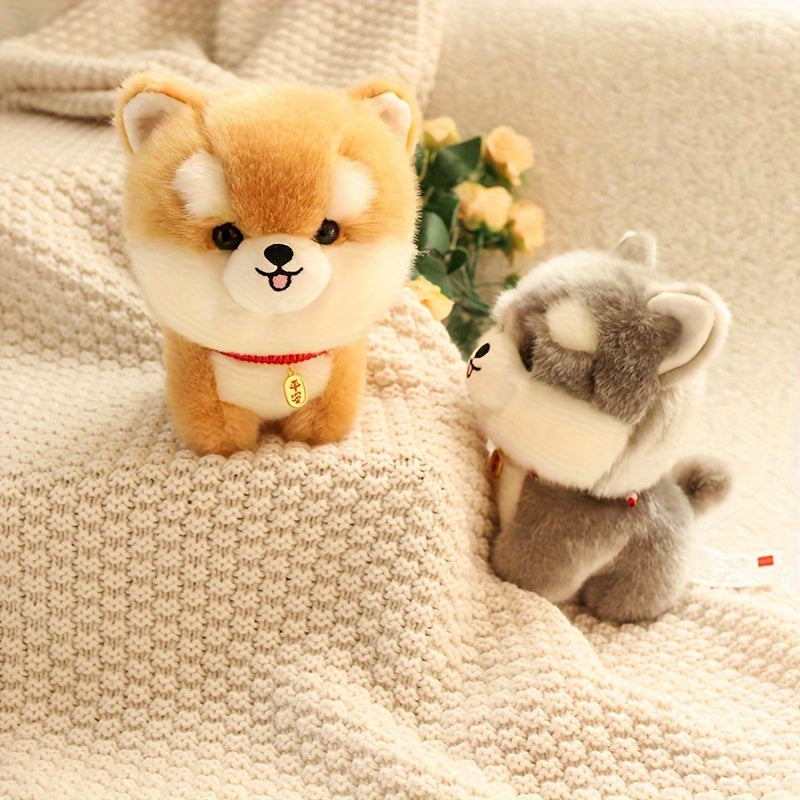 Niedlicher Flauschi Corgi Plüschhund