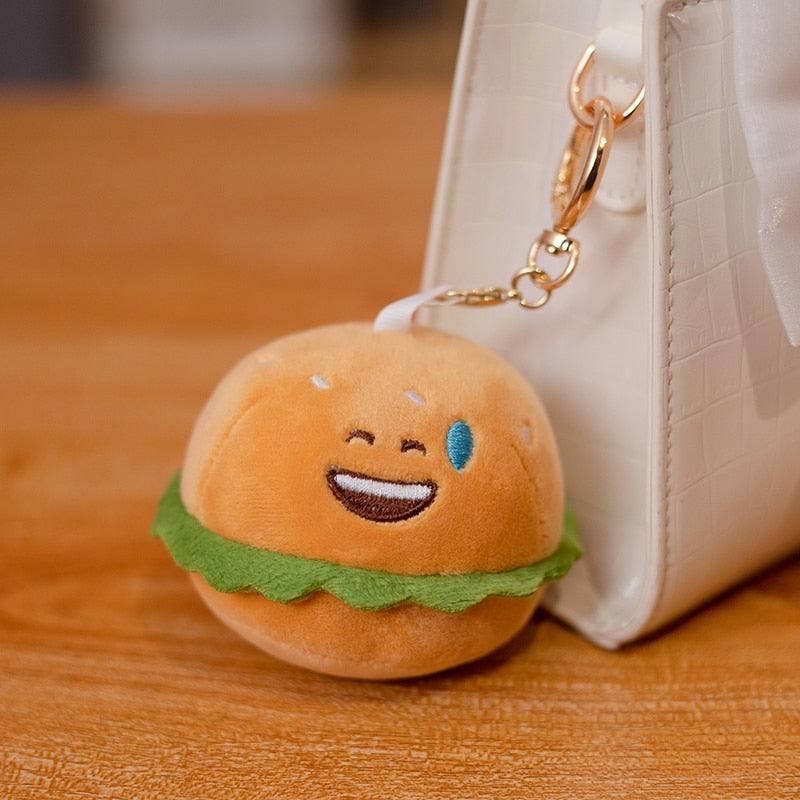 Kawaii Hamburger Schlüsselbund Plüschtier